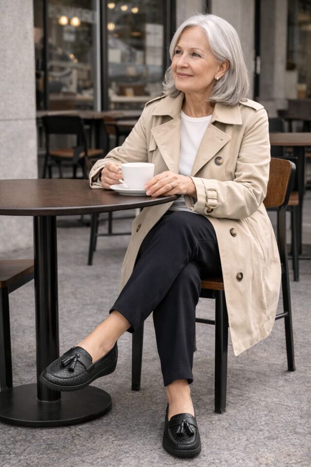 Kadın Örgü Desenli Püsküllü Rahat Comfort Loafer SİYAH - 40