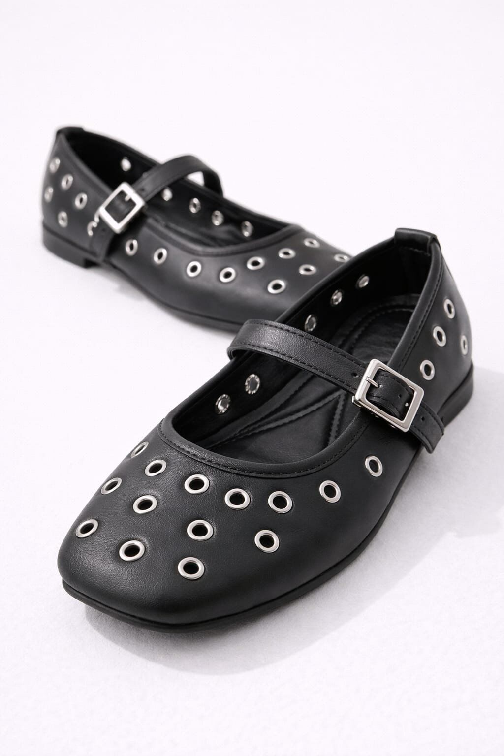 Kadın Rahat Taban Kuşgözü Detaylı Bantlı Günlük Babet Ofis Ayakkabı