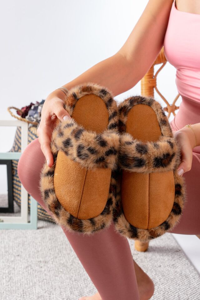 Leopar Desenli Kadın Terlik | Hafif Ve Şık Günlük Kullanım LEOPAR KAHVE - 38