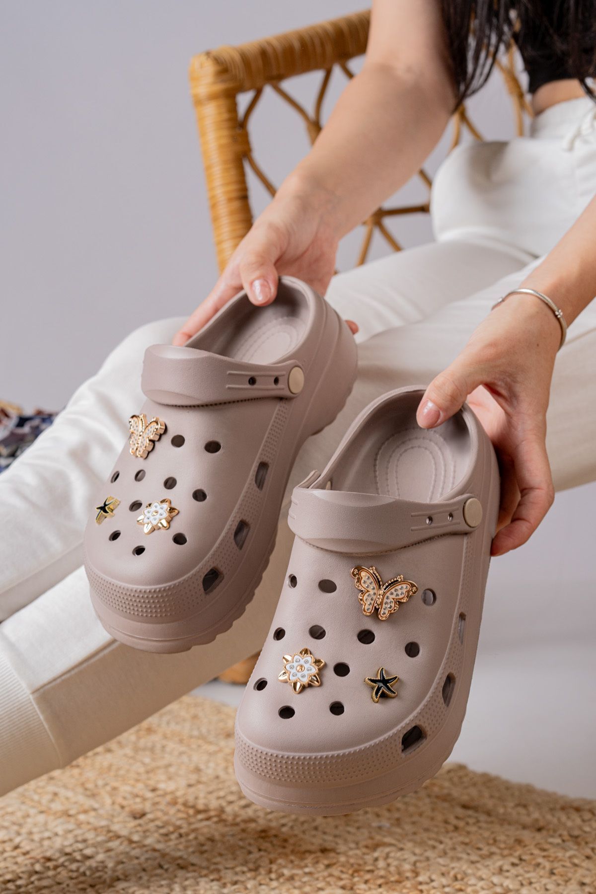 Masaj Tabanlı Yüksek Ölçekli Deniz Sabo Doktor Hemşire Hastane Confort Sandalet VİZON - 36