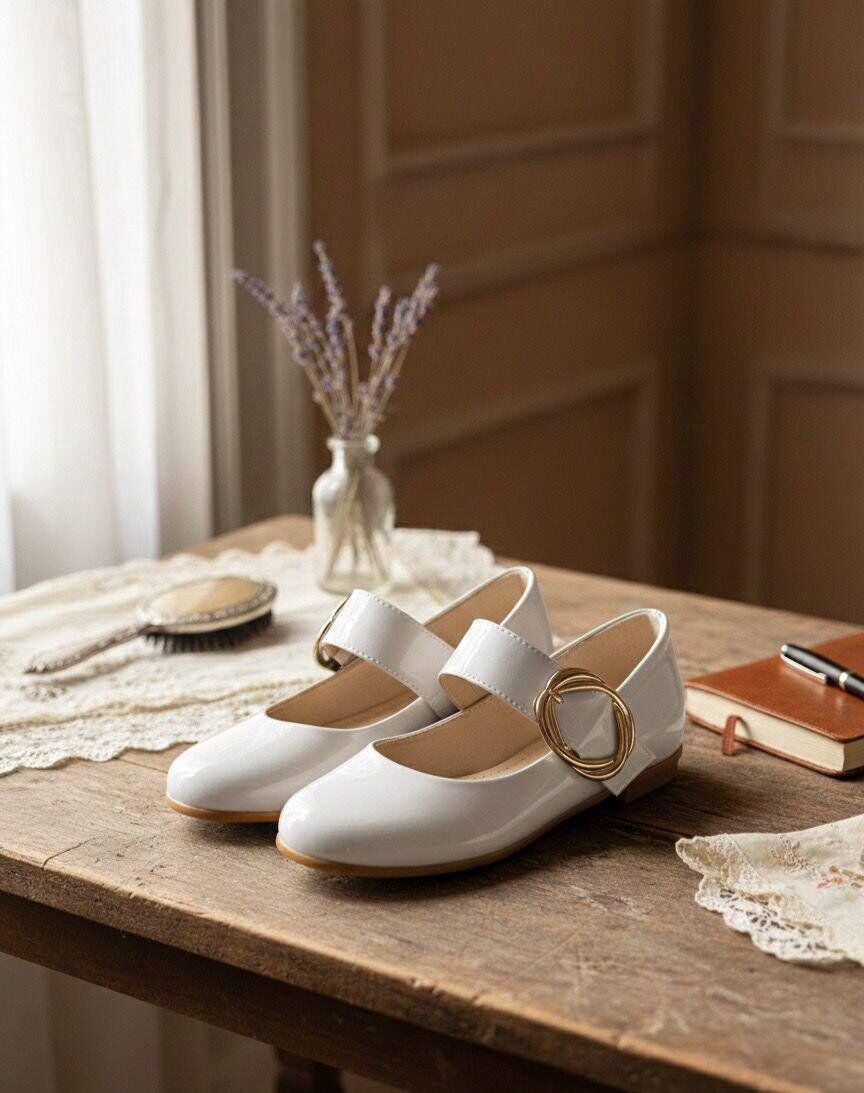 Kadın Günlük Rahat Babet Kalın Kemerli Kadın Babet RUGAN BEYAZ - 37