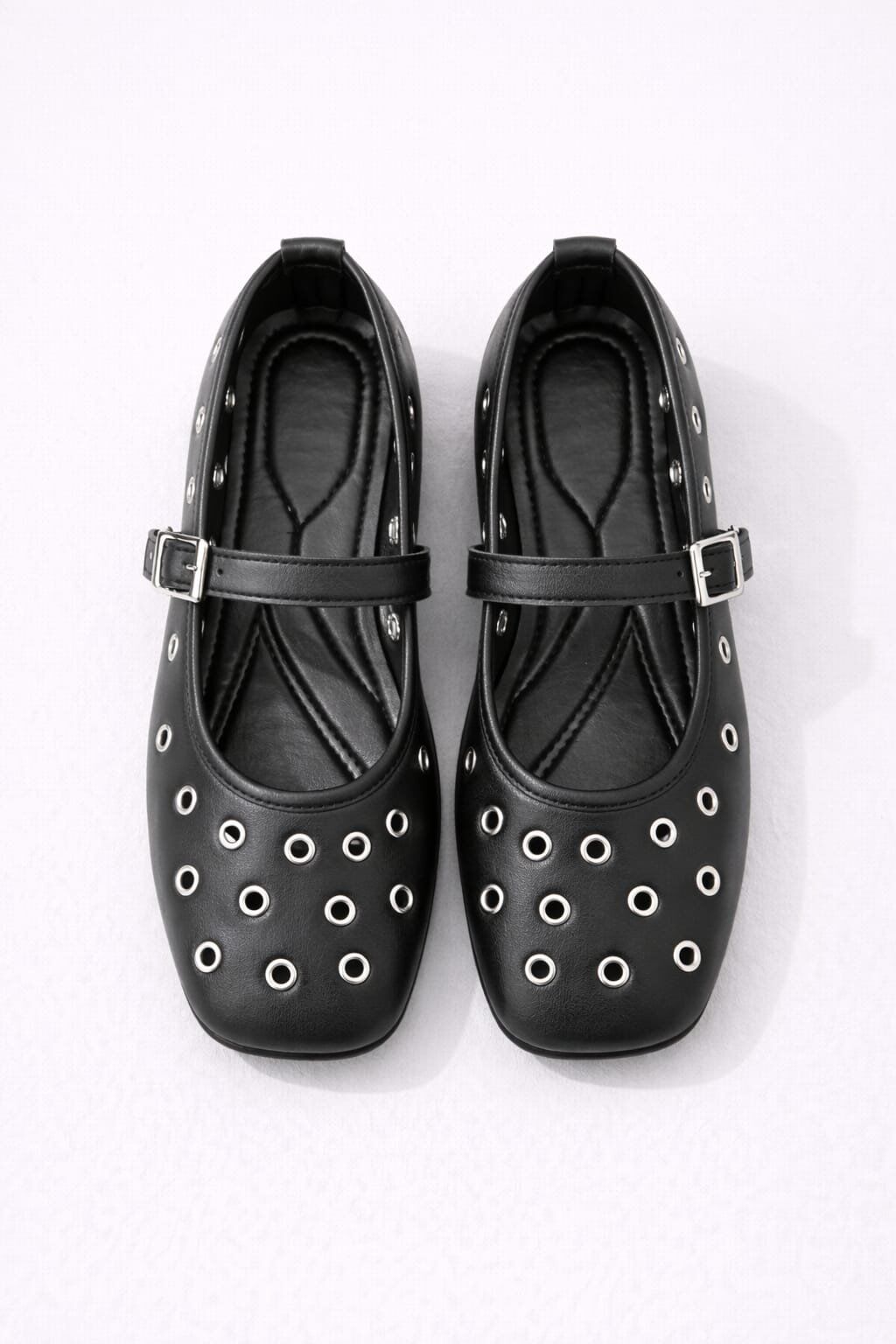 Kadın Rahat Taban Kuşgözü Detaylı Bantlı Günlük Babet Ofis Ayakkabı SİYAH - 40