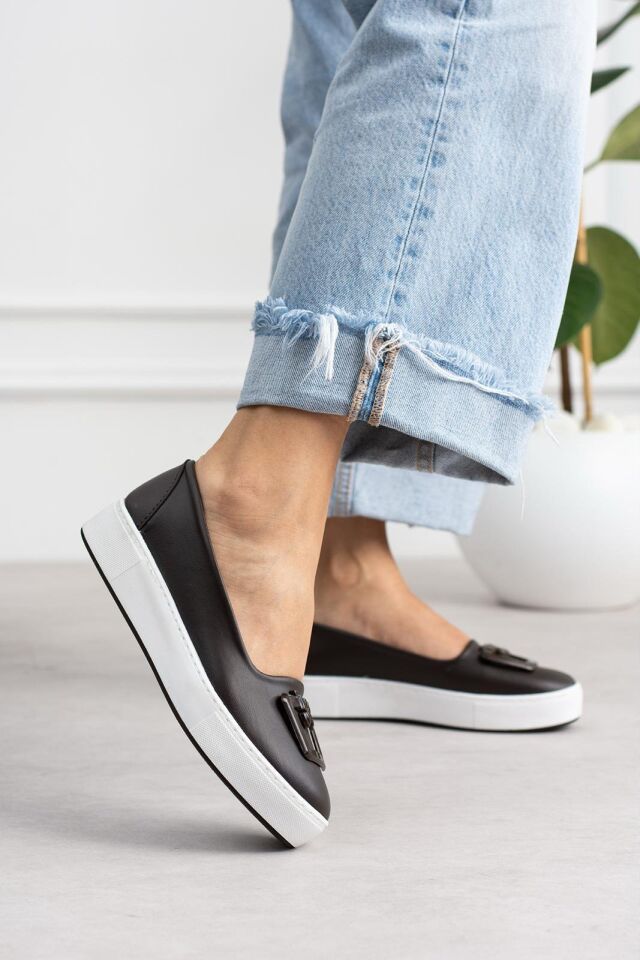 Elisa Modern Tokalı Günlük Casual Kadın Ayakkabı KAHVERENGİ - 40