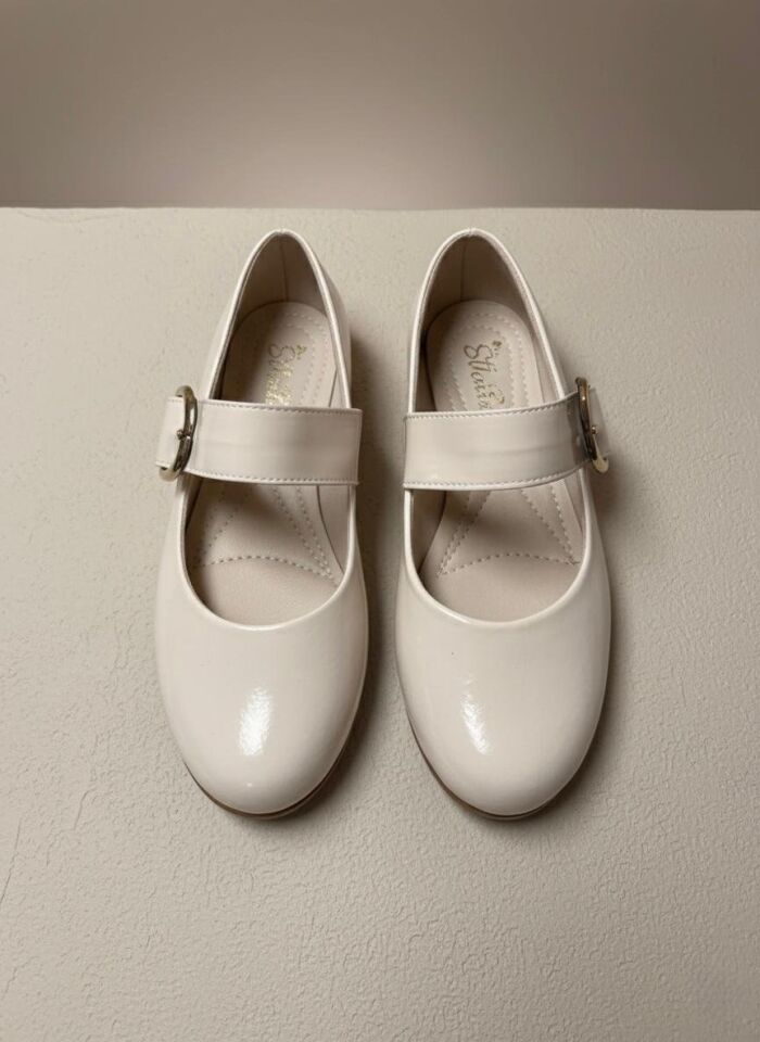 Kadın Günlük Rahat Babet Kalın Kemerli Kadın Babet RUGAN KREM - 37