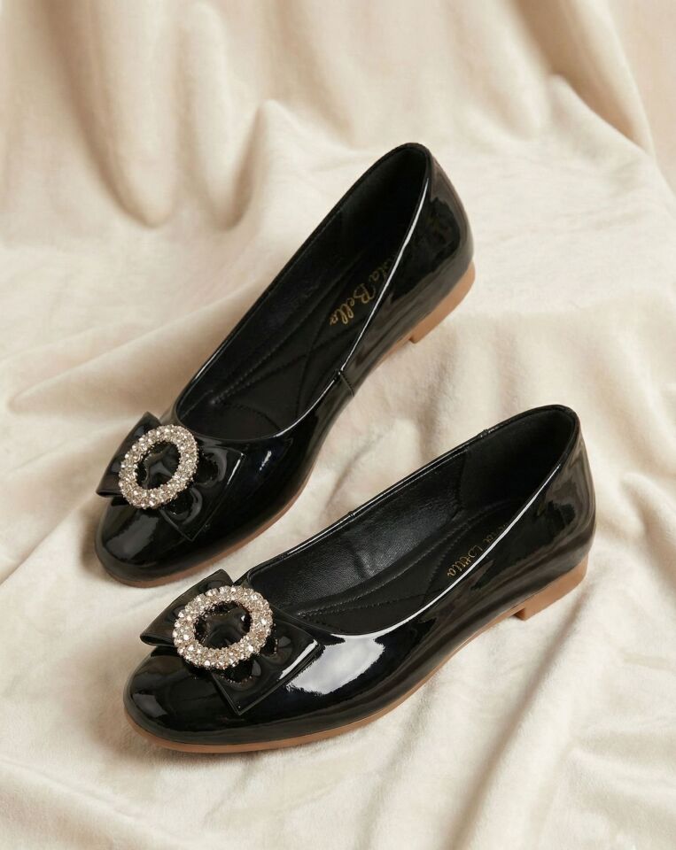 Kadın Günlük Rahat Güneş Aksesuarlı Kadın Babet RUGAN SİYAH - 38