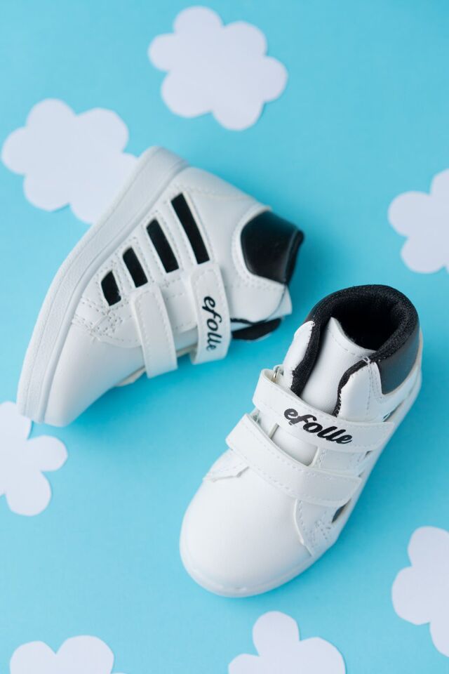 Kids Unisex Çocuk Bot / Bootie BEYAZ-SİYAH - 31