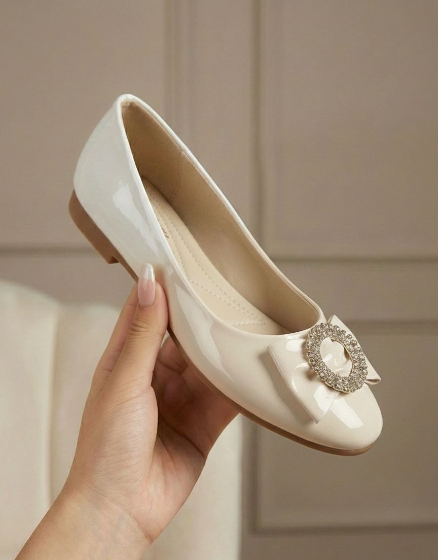 Kadın Günlük Rahat Güneş Aksesuarlı Kadın Babet RUGAN KREM - 40