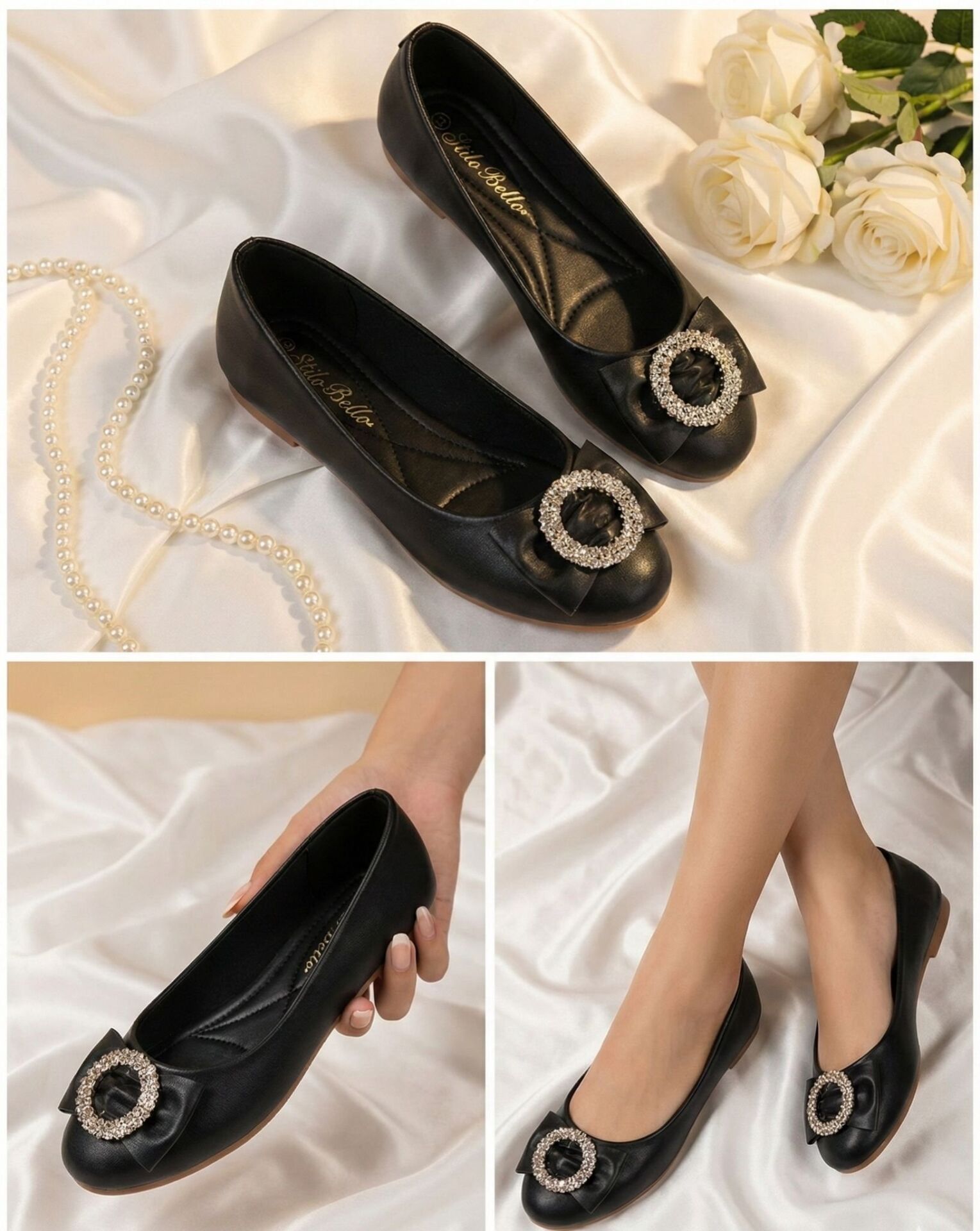 Kadın Günlük Rahat Güneş Aksesuarlı Kadın Babet MAT SİYAH - 37