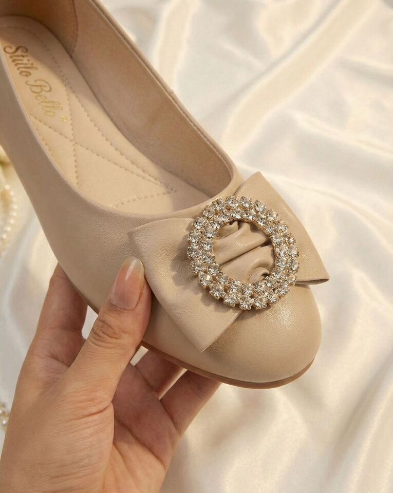 Kadın Günlük Rahat Güneş Aksesuarlı Kadın Babet MAT VİZON - 39