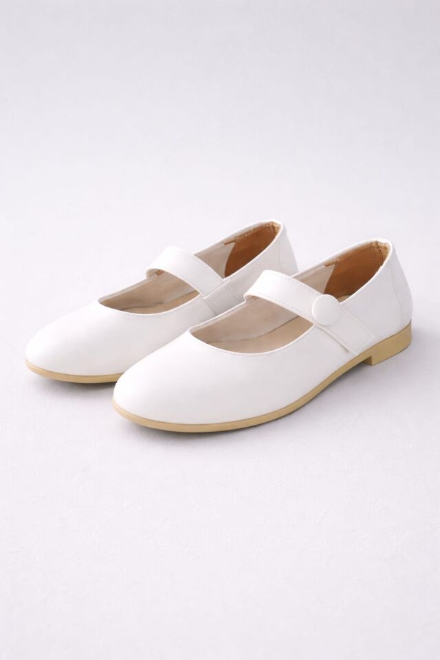 Ofis Şıklığı Sivri Burun Düğmeli Lastikli Babet SİYAH - 40