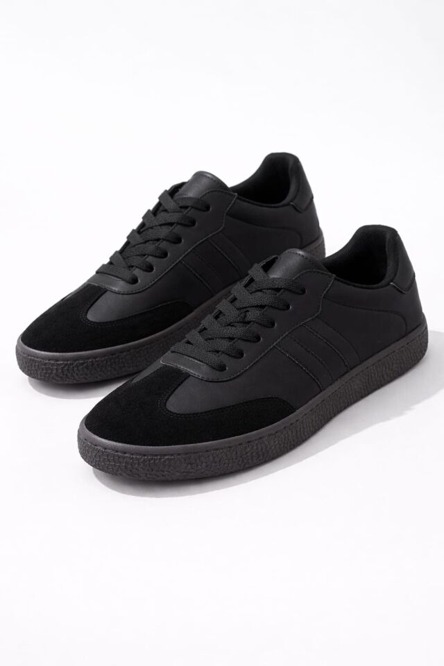 Unisex Spor Ayakkabı Günlük Casual Sneakers SİYAH-SİYAH - 38
