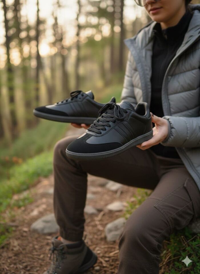 Unisex Spor Ayakkabı Günlük Casual Sneakers SİYAH-SİYAH - 38