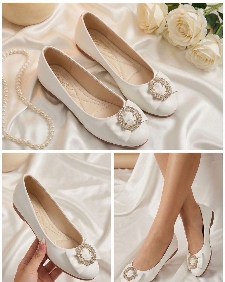 Kadın Günlük Rahat Güneş Aksesuarlı Kadın Babet MAT BEYAZ - 37