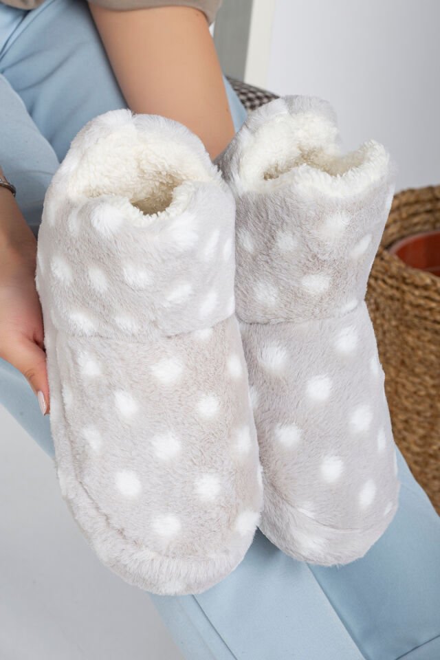 PUANTİYELİ Kadın Panduf Ev Ayakkabısı Ev Botu