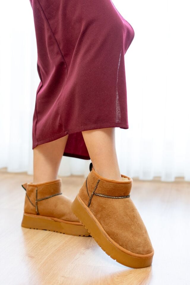 Kadın Bot Kadın Ayakkabı Içi Kürklü Bot Kalın Tabanlı Bot Modeli