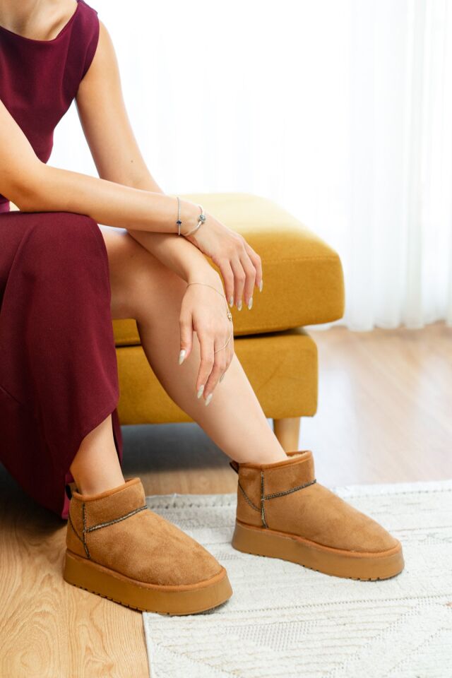 Kadın Bot Kadın Ayakkabı Içi Kürklü Bot Kalın Tabanlı Bot Modeli