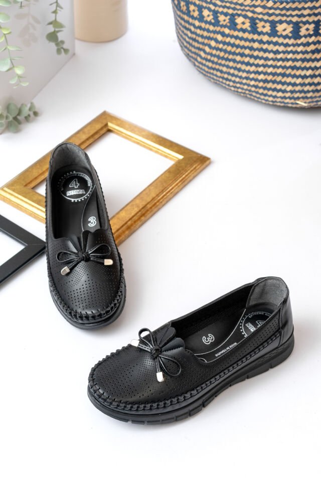 Kadın Kurdeleli Anne Ortopedik Terletmez Kaymaz Ayakkabı Babet