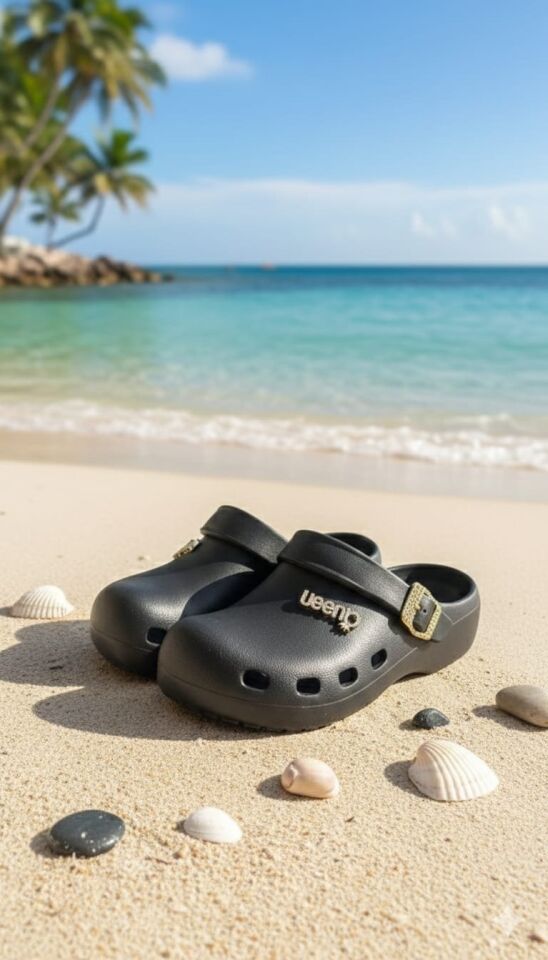 Calx Deniz Plaj Havuz Üstü Kapalı Kaydırmaz Sandalet Terlik SİYAH - 40