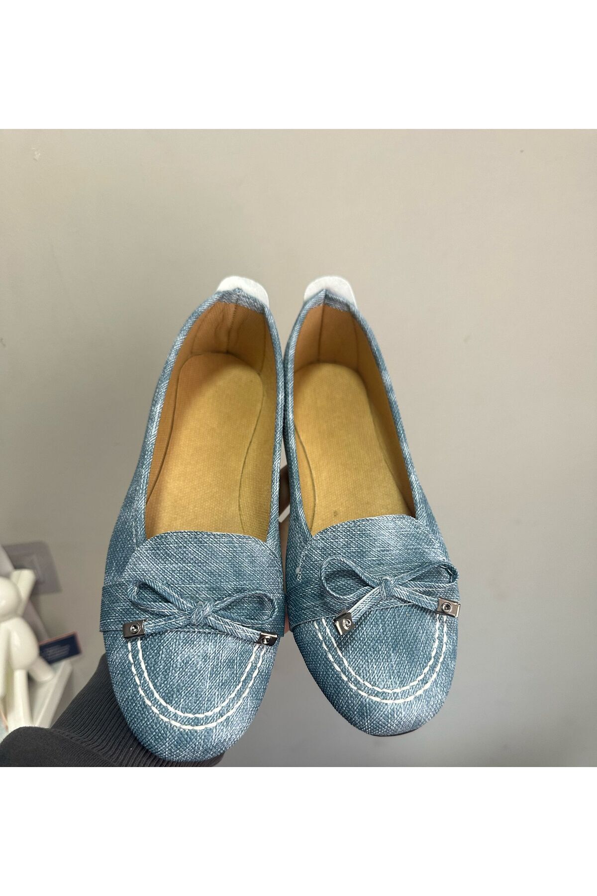 Kadın Günlük Babet Yuvarlak Burun Balerin Babet