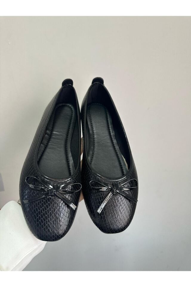 Kadın Günlük Babet Yuvarlak Burun Balerin Babet