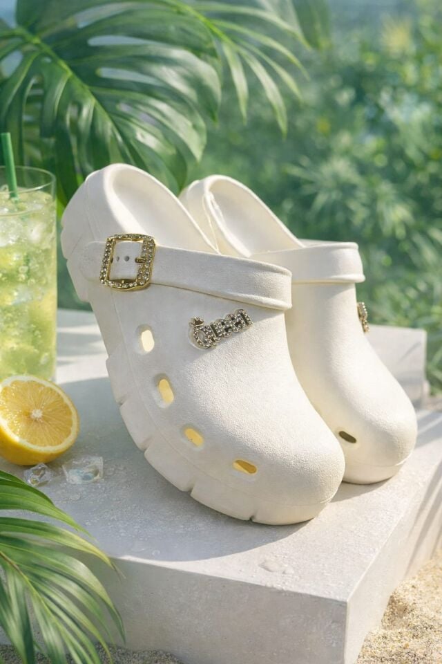 Calx Deniz Plaj Havuz Üstü Kapalı Kaydırmaz Sandalet Terlik KREM - 40