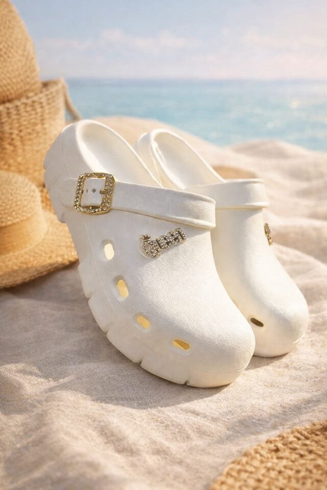 Calx Deniz Plaj Havuz Üstü Kapalı Kaydırmaz Sandalet Terlik KREM - 40