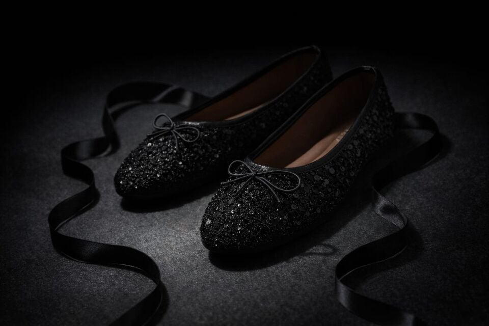 Pullu Simli Payetli Toka Detaylı Kadın Şık Günlük Babet SİYAH - 40