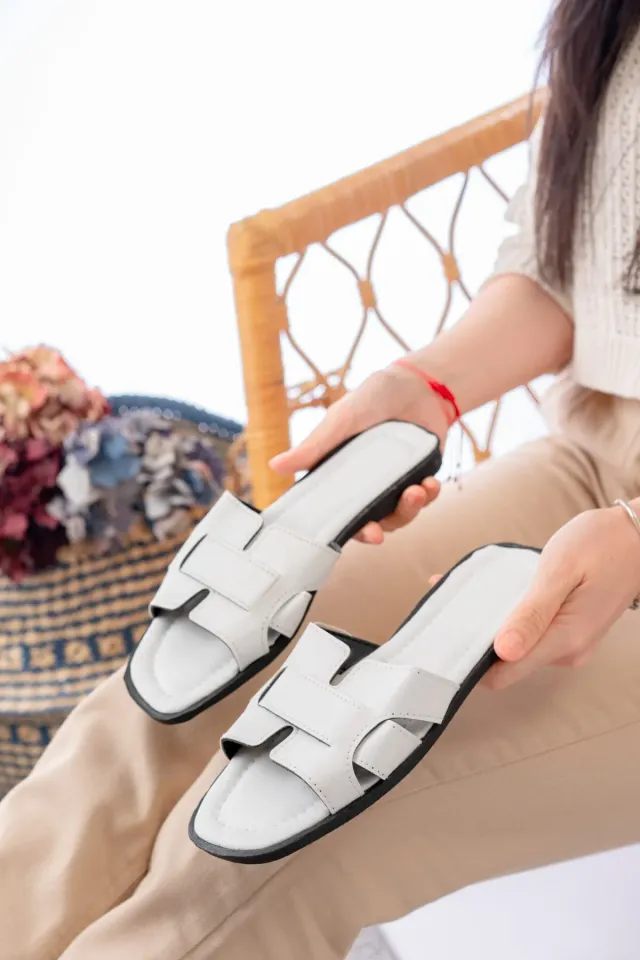 Kadın Yazlık Plaj Sokak Ev Içi Terlik 37 - BEYAZ