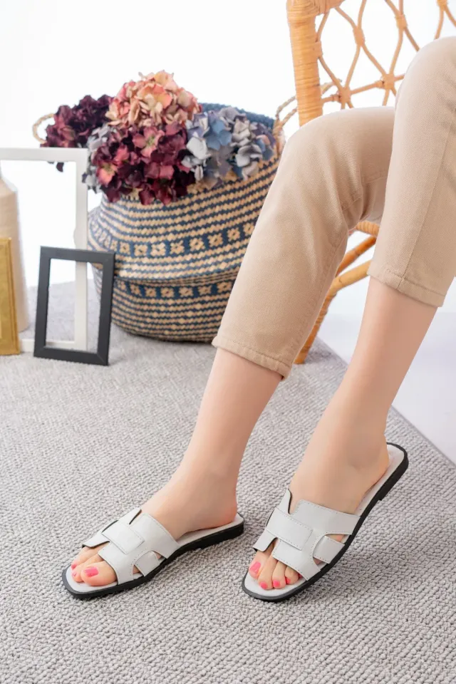 Kadın Yazlık Plaj Sokak Ev Içi Terlik 37 - BEYAZ