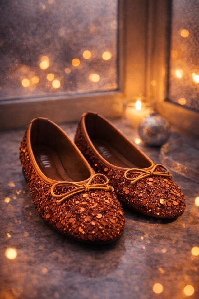 Pullu Simli Payetli Toka Detaylı Kadın Şık Günlük Babet TABA - 40