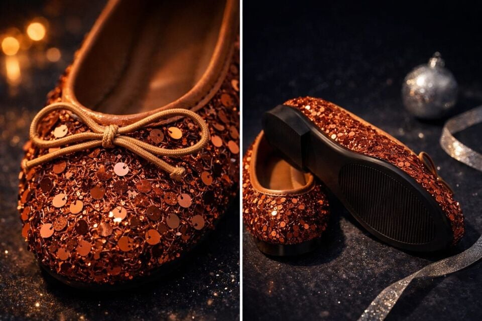 Pullu Simli Payetli Toka Detaylı Kadın Şık Günlük Babet TABA - 40