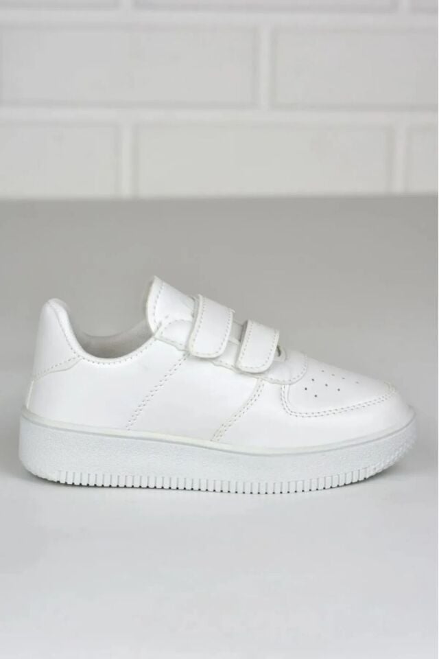 Kids Unisex Bebek Çocuk Spor Ayakkabı Sneakers Okul Ayakkabısı BEYAZ - BEYAZ - 26