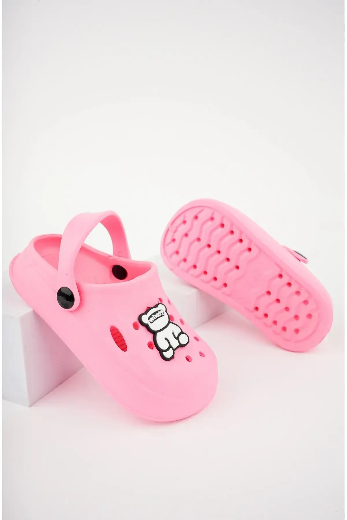 Unisex Çocuk Figürlü Sticker Sandalet-Terlik 24 - PEMBE