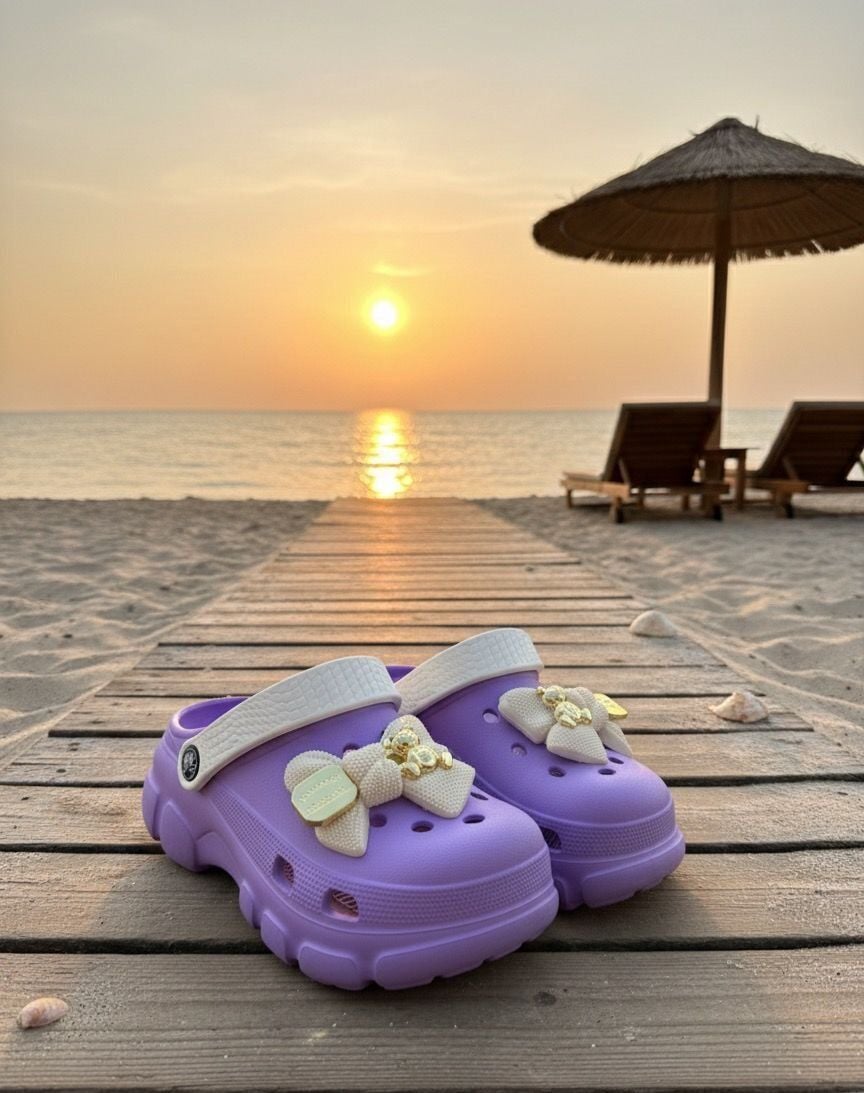 Kadın Eva Deniz Plaj Doktor Hemşire Hastane Confort Rahat Sandalet Terlik LİLA - 40
