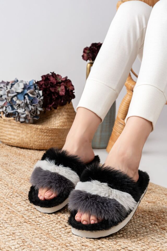Kadın Peluş Ev Terliği Peluş Ev Terliği Yazlık-Mevsimlik ev terliği Tüylü terlik SBG - 39