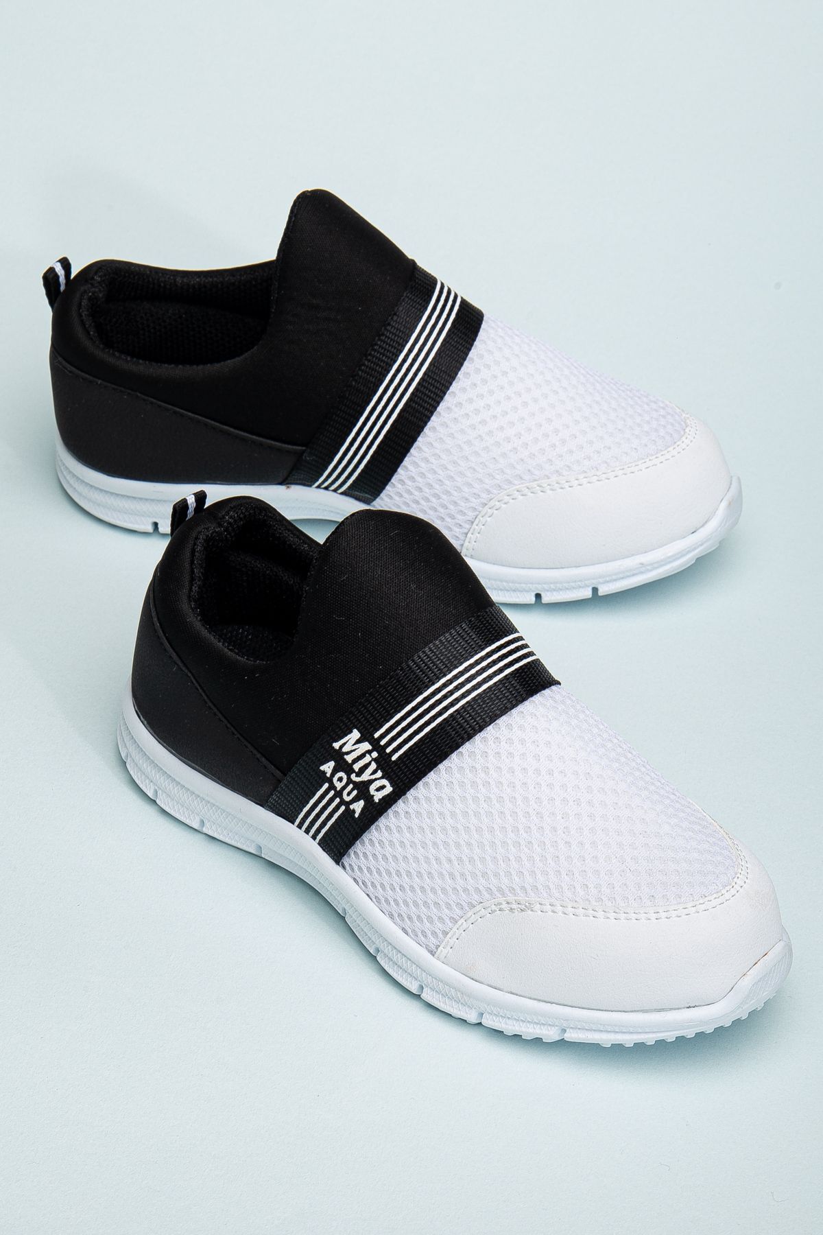 Tedy Garantili Unisex Çocuk Bağcıksız Rahat Esnek Günlük Sneaker Spor Ayakkabı BEYAZ - 28