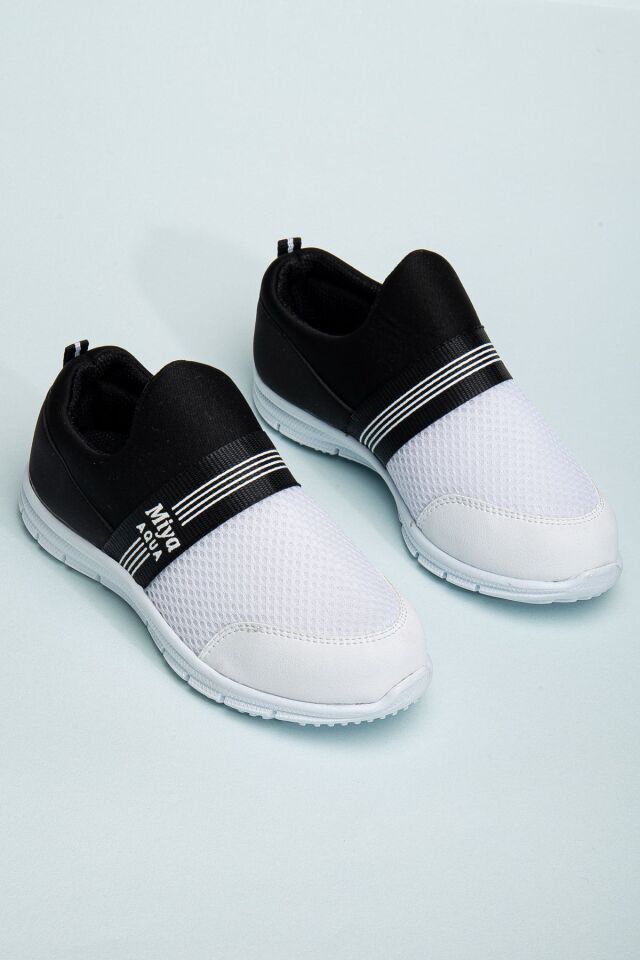 Tedy Garantili Unisex Çocuk Bağcıksız Rahat Esnek Günlük Sneaker Spor Ayakkabı BEYAZ - 28