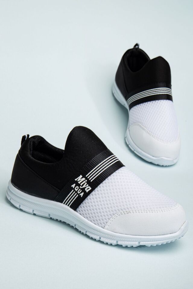 Tedy Garantili Unisex Çocuk Bağcıksız Rahat Esnek Günlük Sneaker Spor Ayakkabı BEYAZ - 28