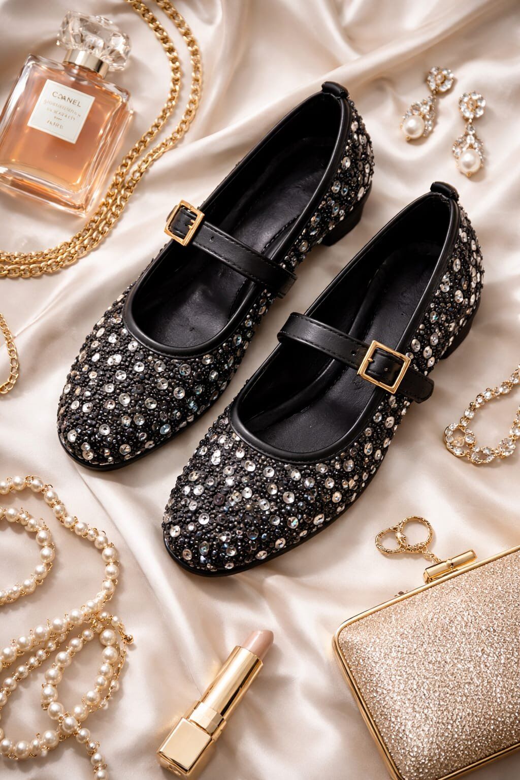 Pullu Simli Payetli Toka Detaylı Kadın Şık Günlük Babet GÜMÜŞ TOKALI - 40