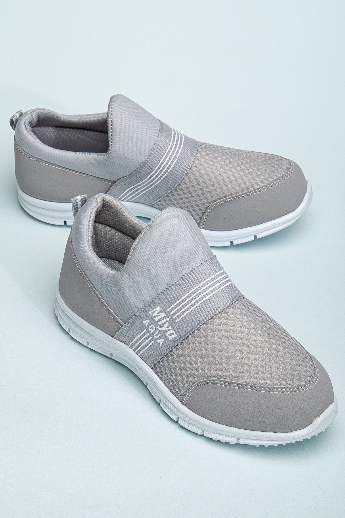 Tedy Garantili Unisex Çocuk Bağcıksız Rahat Esnek Günlük Sneaker Spor Ayakkabı GRİ - 35