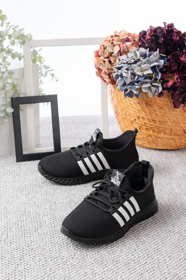 Unisex Aqua Ayakkabı Günlük Ayakkabı Ortapedik Taban Günlük Ayakkabı Sneakars 44 - 1224 SİYAH