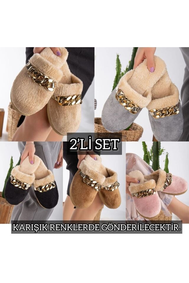 2' Li Paket Önü Kapalı Terlik Ev Terliği Çeyiz Bohça Seti 2' Li Paket Önü Kapalı Terlik Ev Terliği Çeyiz Bohça Seti