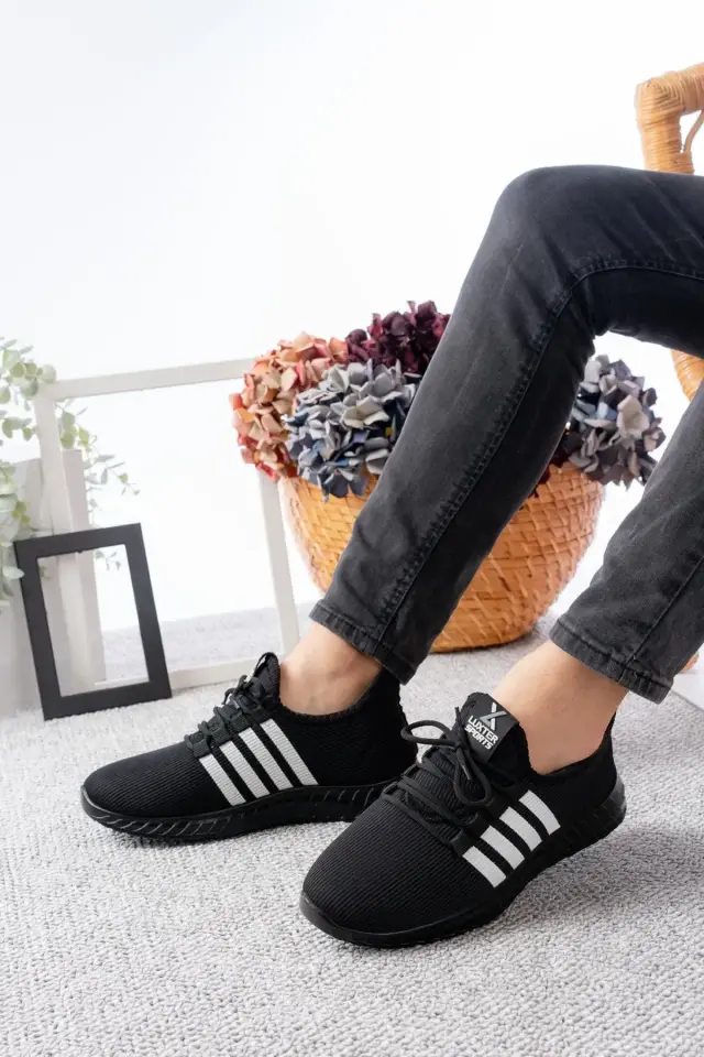 Unisex Aqua Ayakkabı Günlük Ayakkabı Ortapedik Taban Günlük Ayakkabı Sneakars 41 - 1224 SİYAH