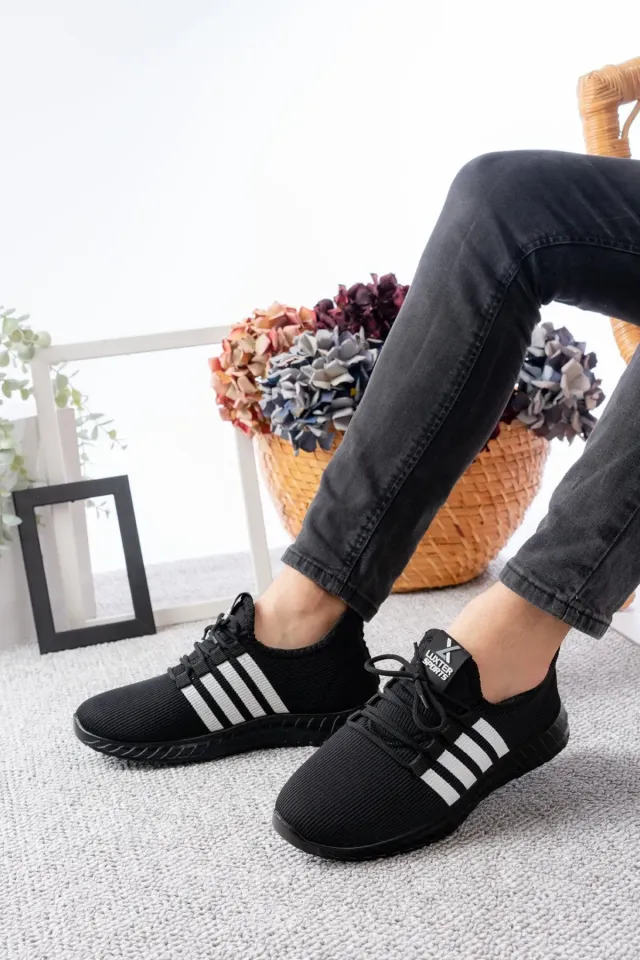 Unisex Aqua Ayakkabı Günlük Ayakkabı Ortapedik Taban Günlük Ayakkabı Sneakars 42 - 1224 SİYAH