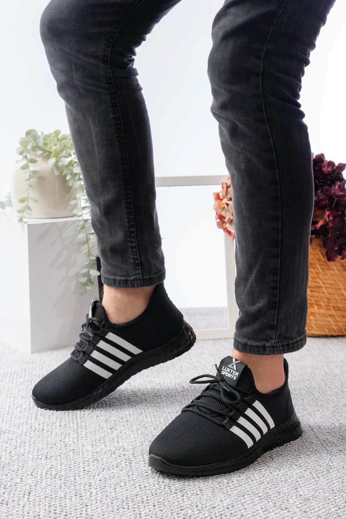 Unisex Aqua Ayakkabı Günlük Ayakkabı Ortapedik Taban Günlük Ayakkabı Sneakars 42 - 1224 SİYAH