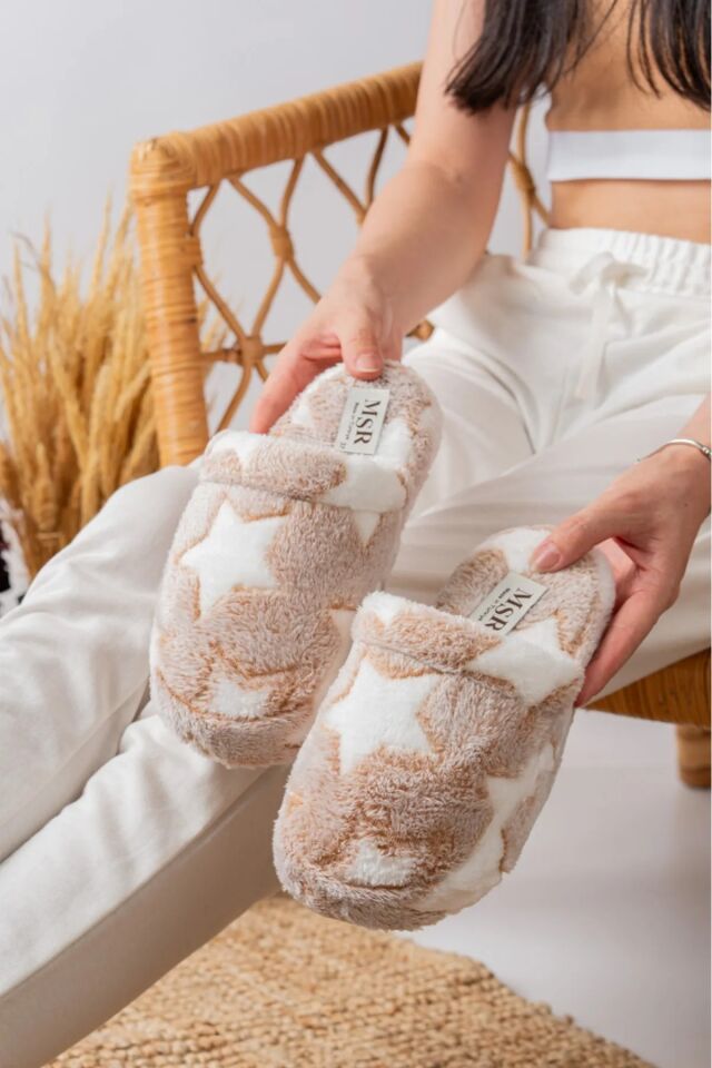 2' Li Paket Önü Kapalı Terlik Ev Terliği Çeyiz Bohça Seti İKİLİ YILDIZ TERLİK - 37