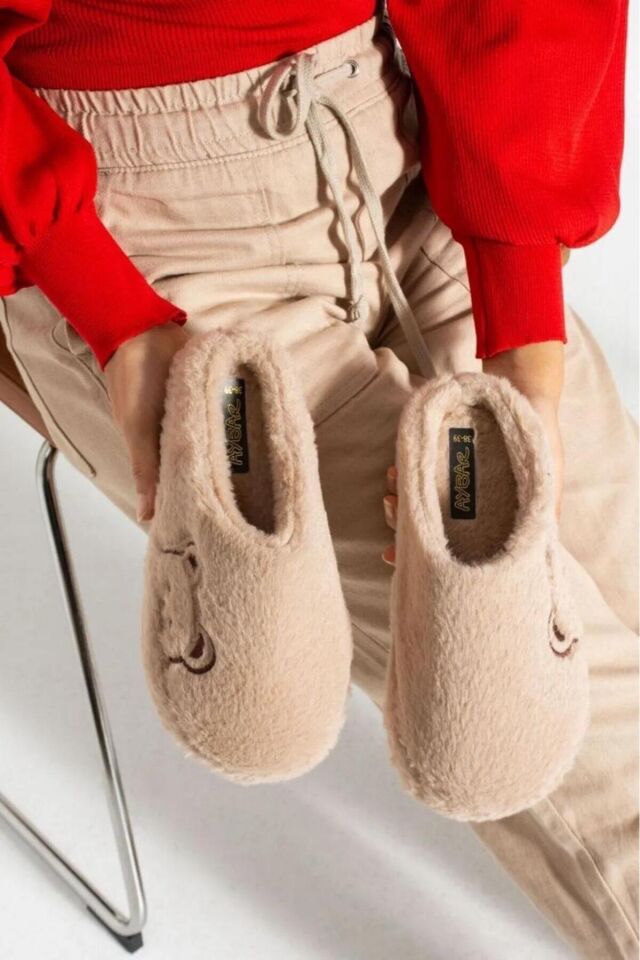 2' Li Paket Önü Kapalı Terlik Ev Terliği Çeyiz Bohça Seti İKİLİ AYICIK TERLİK - 40-41