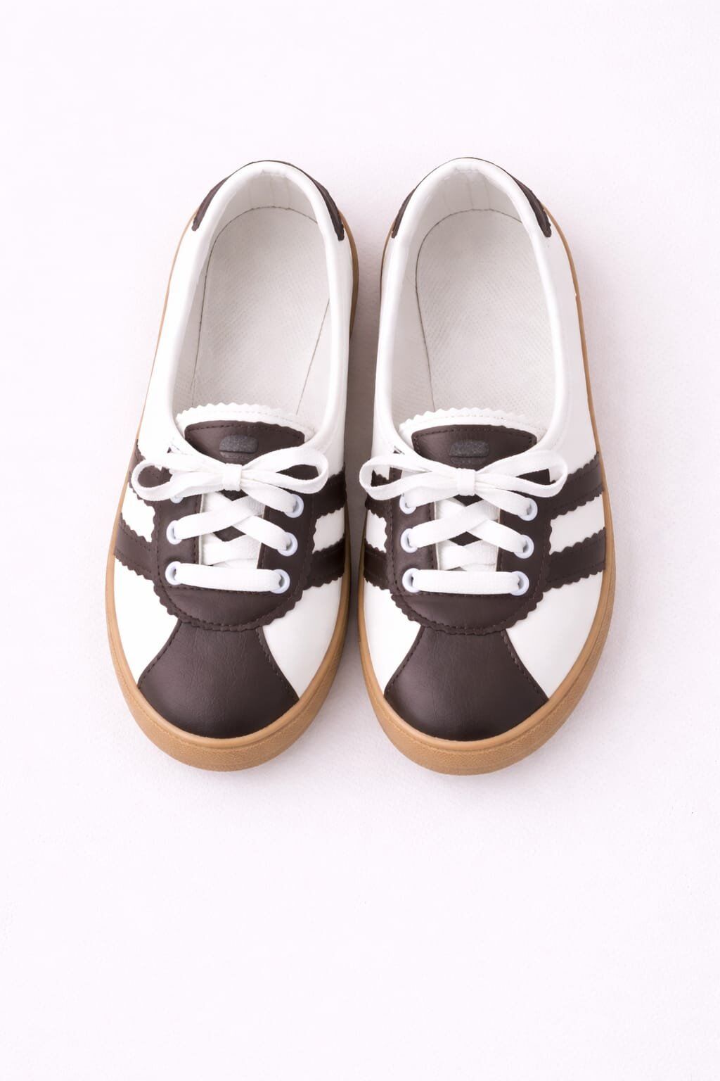 Kadın Spor Bağcıklı Günlük Rahat Retro Çizgili Babet Ayakkabı