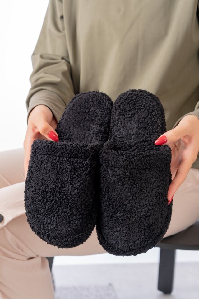 Kuzu Kumaş Yünlü Sessiz Taban Kadın Terlik Kapalı Ev Terliği Kuzu Kumaş Yünlü Sessiz Taban Kadın Terlik Kapalı Ev Terliği