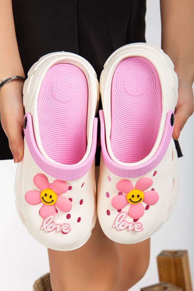 Yüksek Topuklu Deniz Hemşire Hastane Comfort Sandalet VANİLYA PEMBE - 37